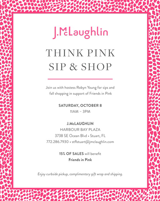 J. McLaughlin Think Pink Sip & Shop